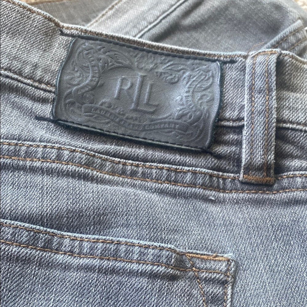 RLL Lauren Jeans CO. Premium Ladies Gray Straight Leg Jeans Size 8